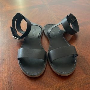 Madewell Black Leather Sandals